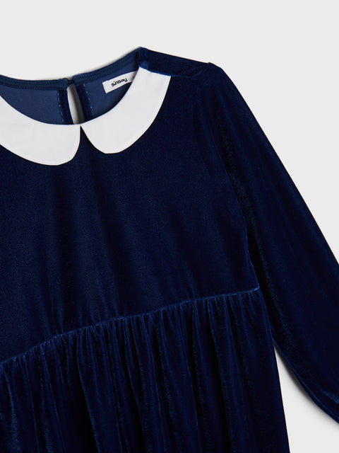 Sinsay Girl's Navy Blue Dress With Ruffles | Sinsay In Lebanon
