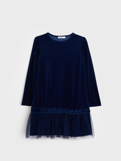 Sinsay Girl's Navy Dress With Tulle | Sinsay In Lebanon