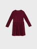 Sinsay Girl's Burgundy Velvet Long Sleeve Dress | Sinsay In Lebanon