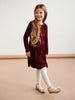 Sinsay Girl's Burgundy Velvet Long Sleeve Dress | Sinsay In Lebanon