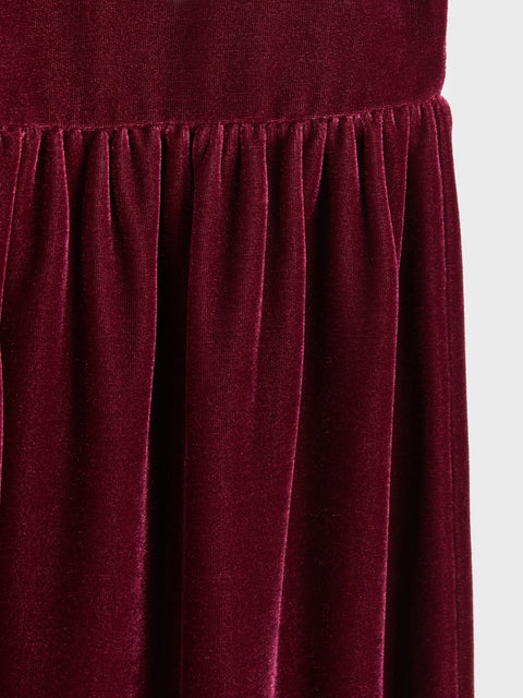 Sinsay Girl's Burgundy Velvet Long Sleeve Dress | Sinsay In Lebanon