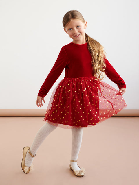 Sinsay Girl's Red Dress With Tulle | Sinsay In Lebanon