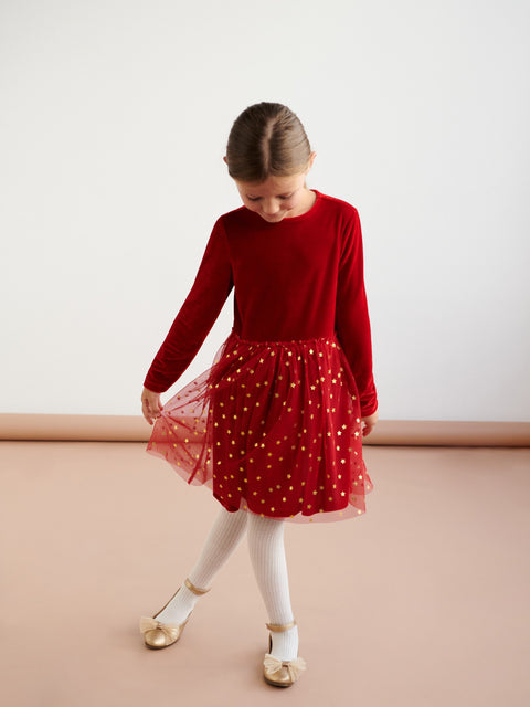 Sinsay Girl's Red Dress With Tulle | Sinsay In Lebanon