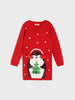 Sinsay Girl's Red Christmas Pinguin Print Long Sleeve Dress | Sinsay In Lebanon
