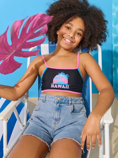 Sinsay Girl's Black Two-Piece Printed Swimsuit | Sinsay In Lebanon