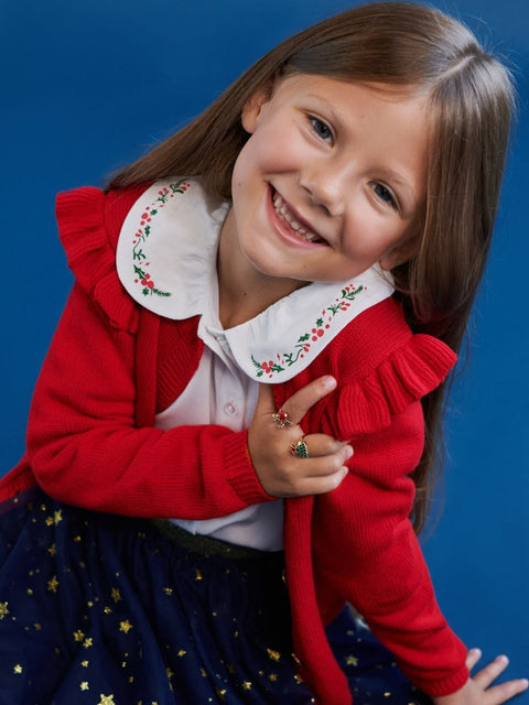 Sinsay Girl's Red Knitted Cardigan | Sinsay In Lebanon