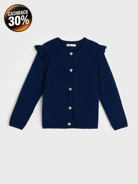 Sinsay Girl's Navy Buttoned Front Cardigan | Sinsay In Lebanon
