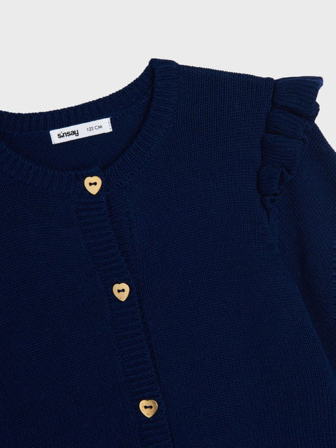 Sinsay Girl's Navy Buttoned Front Cardigan | Sinsay In Lebanon