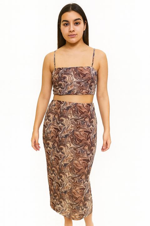 Forever 21 Women's Brown Multi Set Dress | Forever 21 In Lebanon