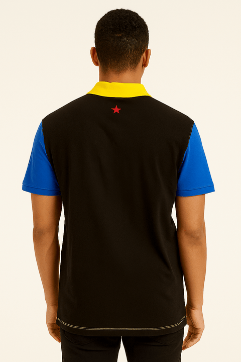 AX Armani Exchange Men's Blue/Yellow/Black Polo T-shirt ABF4621