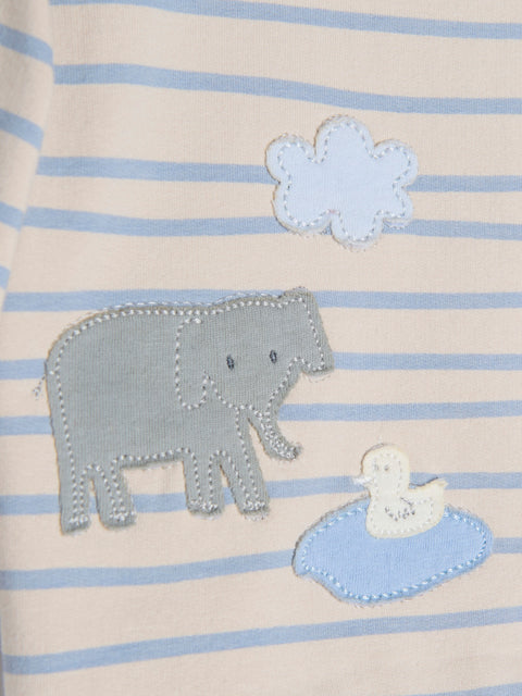 Sinsay Baby Boy's Beige/Blue Striped Sweatshirt | Sinsay In Lebanon