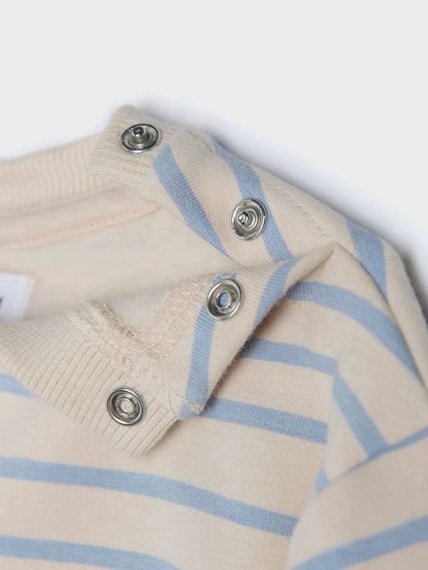 Sinsay Baby Boy's Beige/Blue Striped Sweatshirt | Sinsay In Lebanon