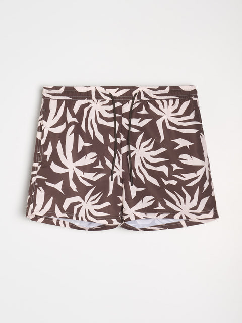 Sinsay Men's Brown & Beige Striped Swimming Shorts |Sinsay In Lebanon