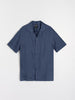 Sinsay Men's Dark Blue Linen Short Sleeves Shirt | Sinsay In Lebanon