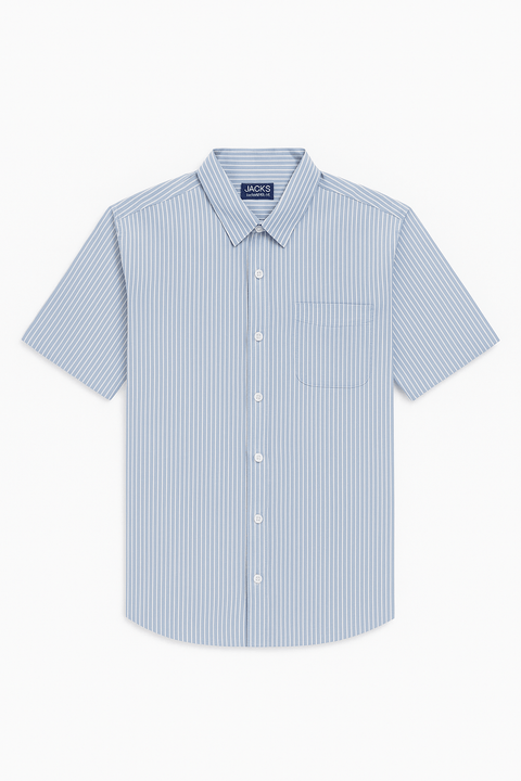 Jack & Jones Boy's Blue Striped Short Sleeves Shirt | Jack & Jones In Lebanon