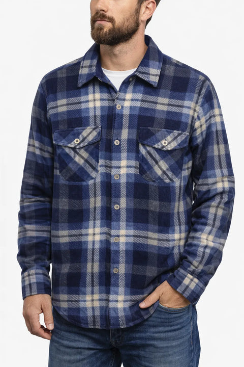 Freedom Foundry Men's Navy Fleece Lined Flannel Shirt Jacket | Freedom Foundry In Lebanon