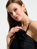Sinsay Women's Black One-Piece Swimsuit With A Decorative Flower | Sinsay In Lebanon