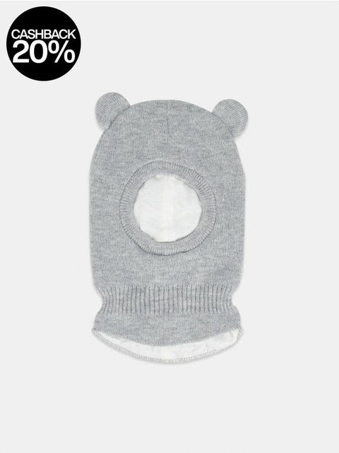 Sinsay Fox & Bunny Baby Girl's Light Grey Knitted Balaclava Hat | Sinsay In Lebanon