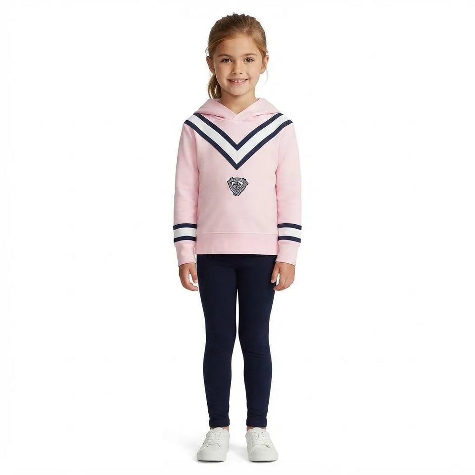 Polo Ralph Lauren Pink V-Neck Logo Hoodie