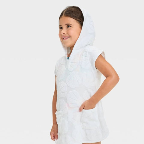 Cat & Jack Baby Girl's White Towel Terry Seashell Embossed Cover Up Dress | Cat & Jack In Lebanon