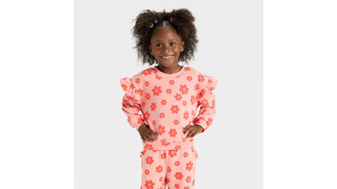 Cat & Jack Girl's Peach French Terry 2pc Pajama Set  | Cat & Jack in Lebanon