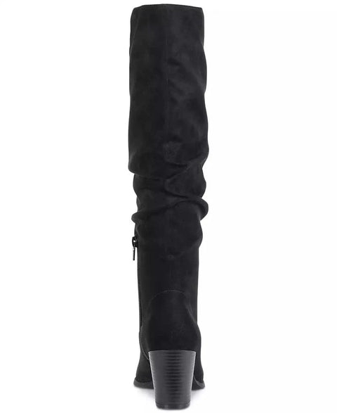 Sun + Stone Women's Black Elviss Slouch Knee High Dress Boots | Sun + Stone In Lebanon