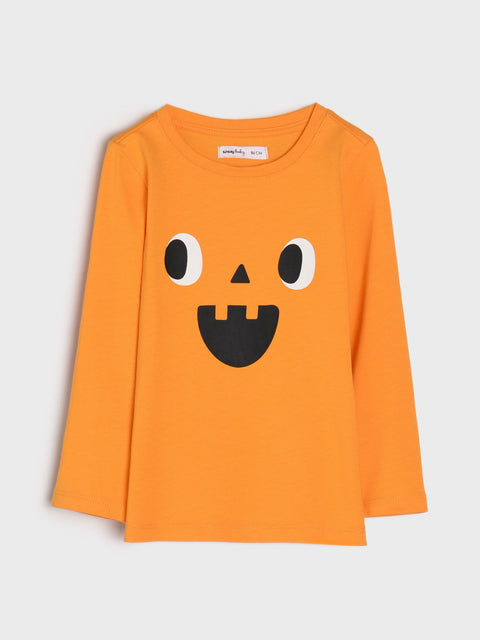 Sinsay Baby Boy's Orange Printed Long Sleeve Blouse|Sinsay In Lebanon