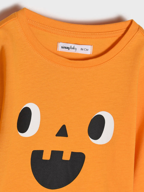 Sinsay Baby Boy's Orange Printed Long Sleeve Blouse|Sinsay In Lebanon