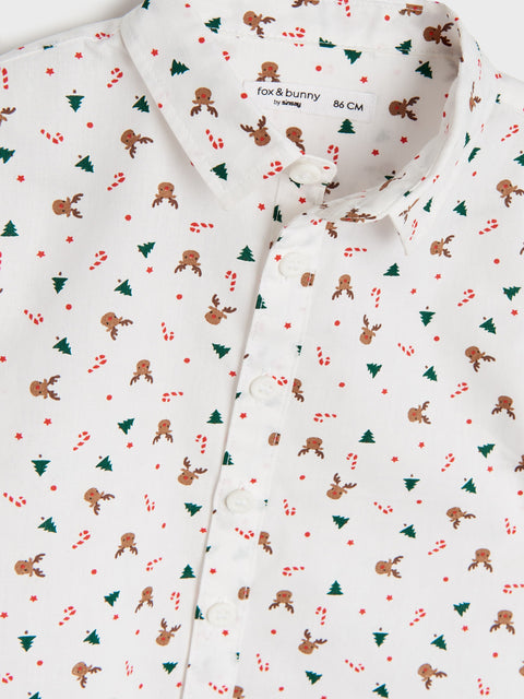 Sinsay Baby Boy's White Printed Shirt | Sinsay In Lebanon