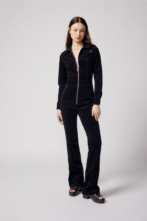 Wrangler Women's Black Corduroy Catsuit Jumpsuit | Wrangler In Lebanon