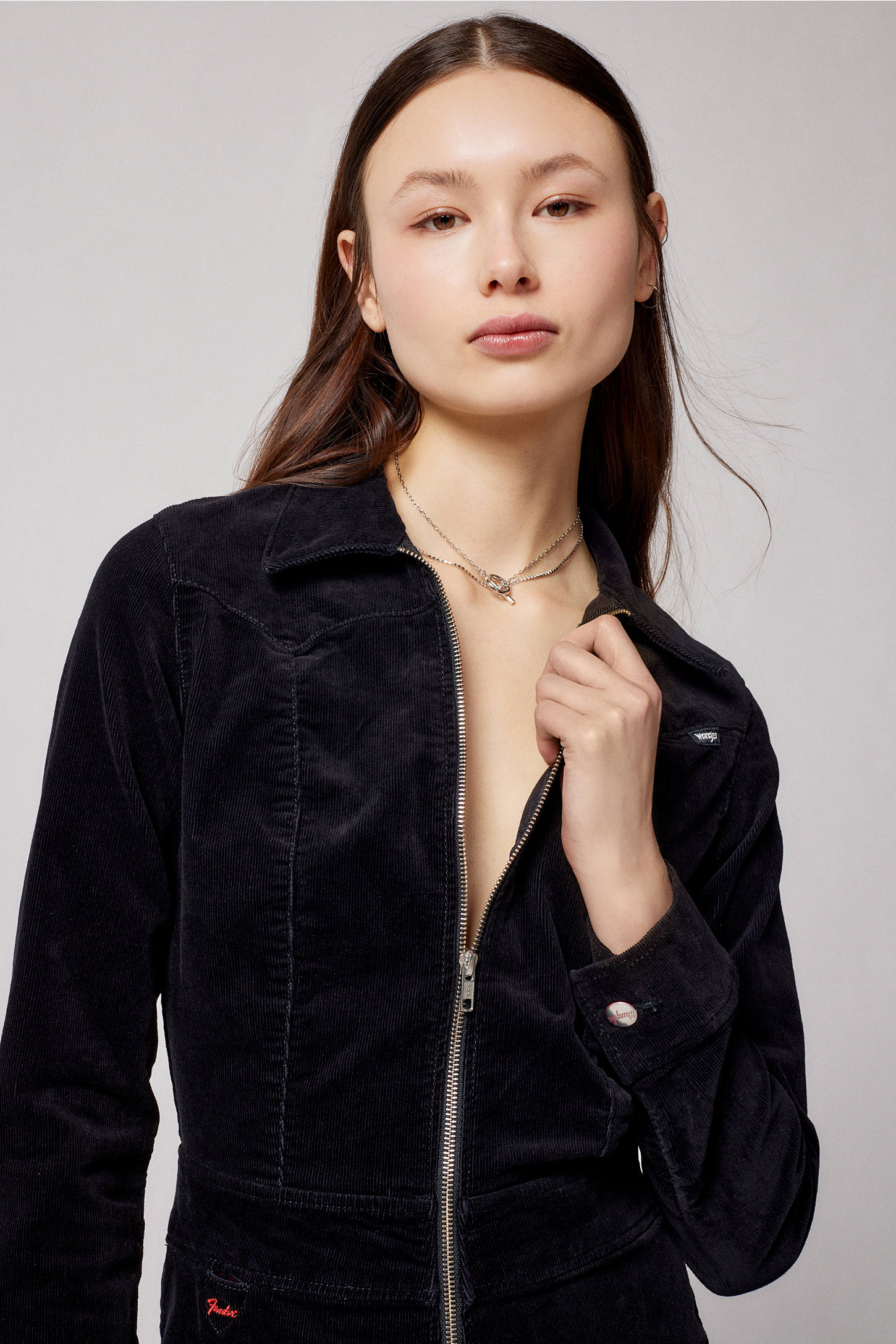 Wrangler Women's Black Corduroy Catsuit Jumpsuit | Wrangler In Lebanon