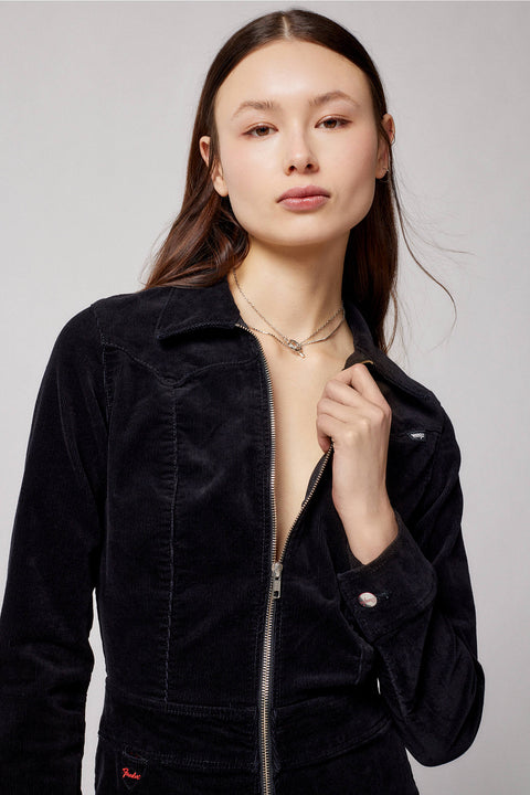 Wrangler Women's Black Corduroy Catsuit Jumpsuit | Wrangler In Lebanon