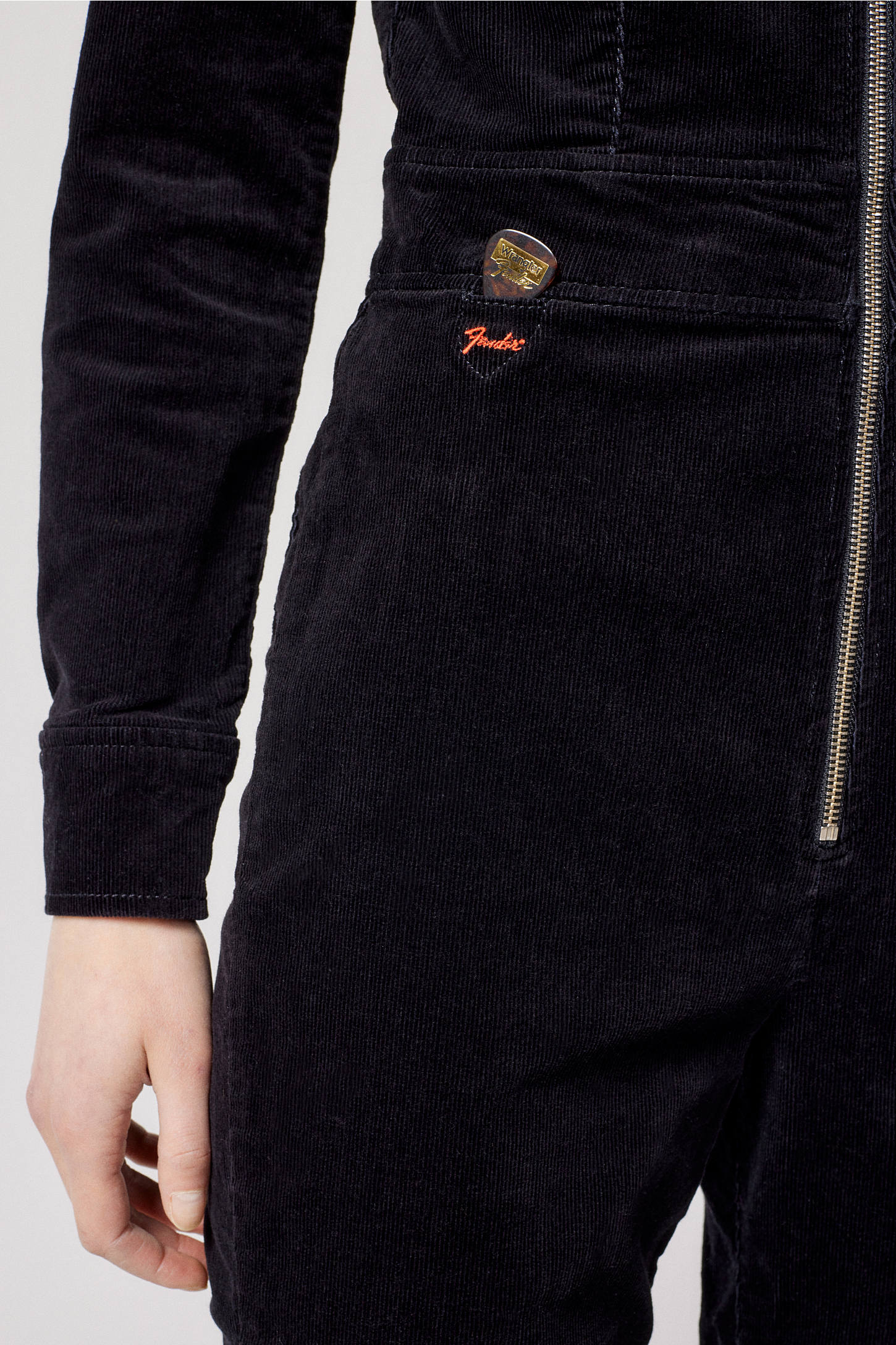 Wrangler Women's Black Corduroy Catsuit Jumpsuit | Wrangler In Lebanon