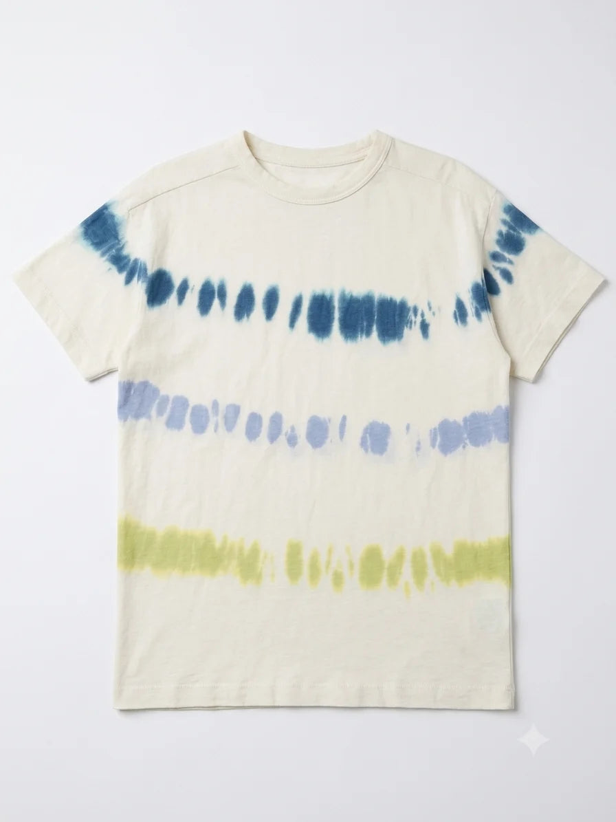 Zara Boy's Cream Tie Dye Striped T-Shirts | Zara In Lebanon