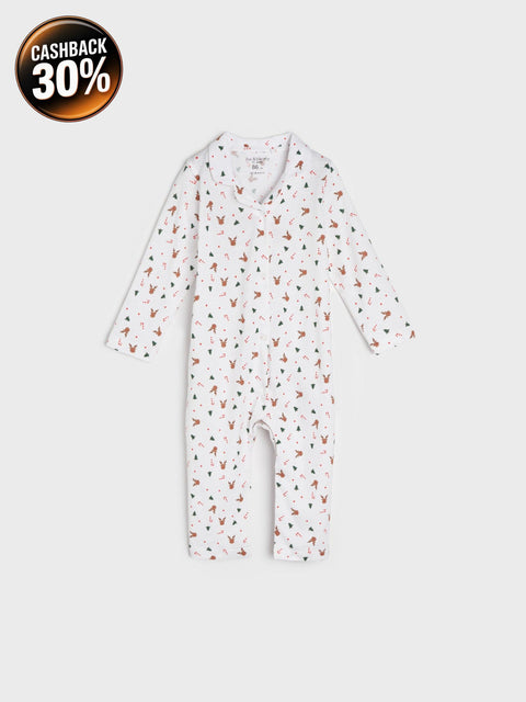 Sinsay Baby Boy's White Romper With Christmas Print | Sinsay In Lebanon