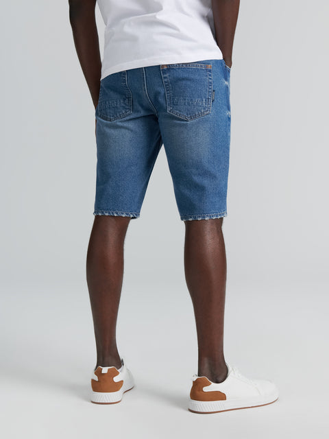 Sinsay Men's Blue Distressed Denim Short | Sinsay In Lebanon