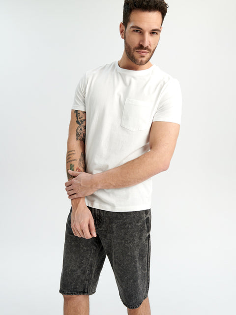 Sinsay Men's Washed Black Denim Distressed shorts|Sinsay In Lebanon