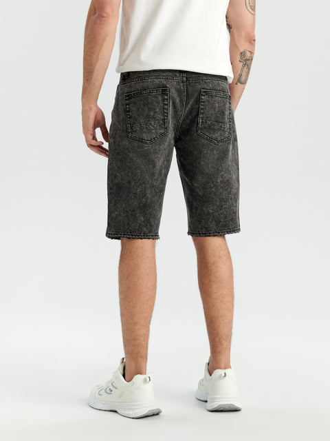 Sinsay Men's Washed Black Denim Distressed shorts|Sinsay In Lebanon