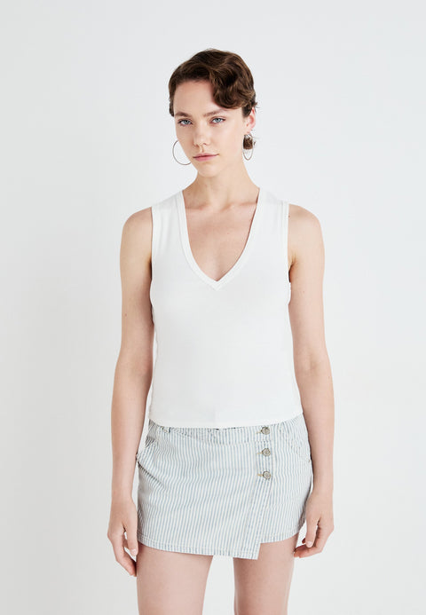 We The Free Women's White V-Neck Tank Top | We The Free In Lebanon