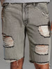 Sinsay Men's Grey Distressed Denim Short | Sinsay In Lebanon