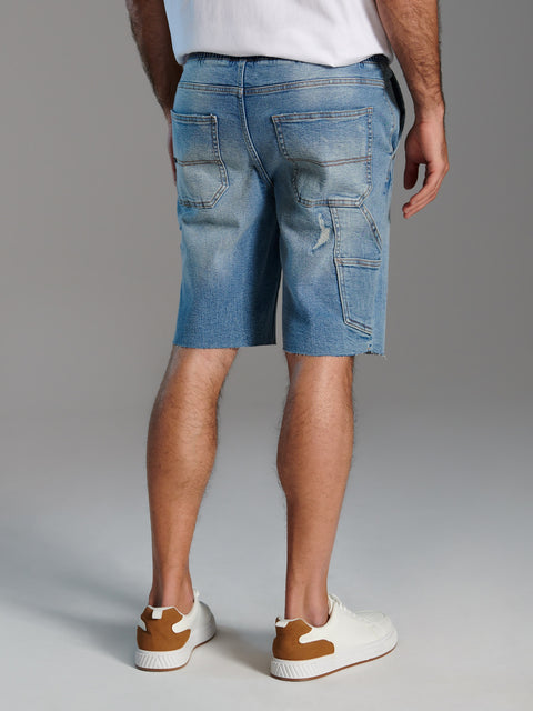 Sinsay Men's Blue Jogger cut Denim Shorts | Sinsay in Lebanon