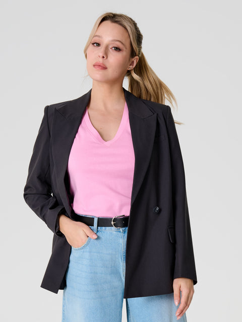 Sinsay Women's Pink V neck T-Shirt | Sinsay in Lebanon