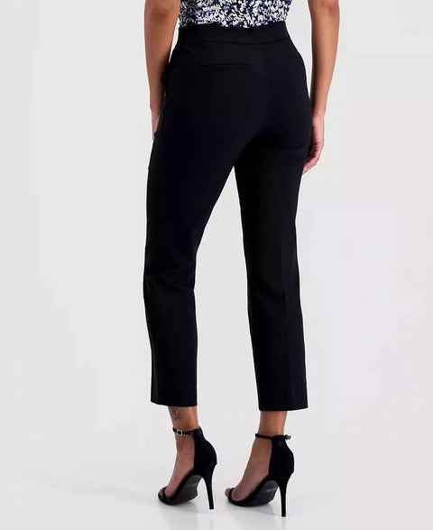 Kasper Women's Black Stretch Twill Cropped Pull-On Pants | Kasper In Lebanon