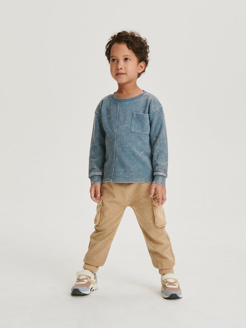 Reserved Baby Boy's Beige Cargo pants Made Of Embossed Fabric | Reserved In Lebanon