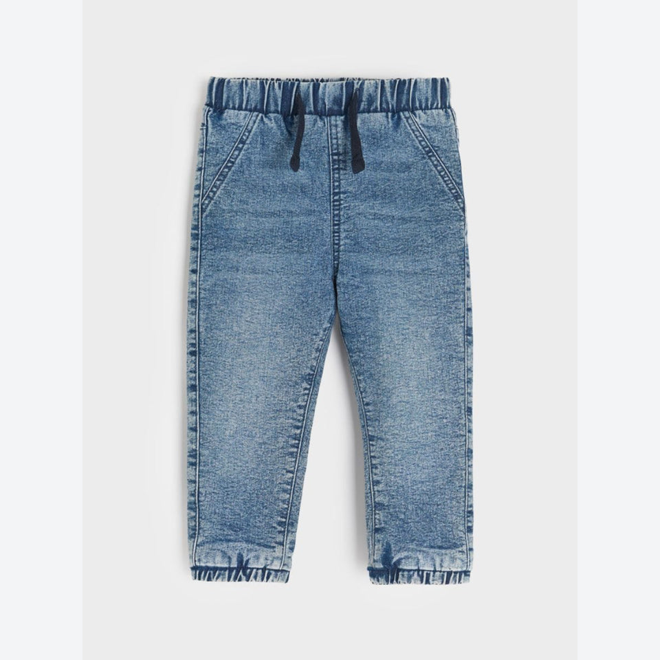Sinsay Baby Boy's Washed Blue Elastic Drawstring Jogger