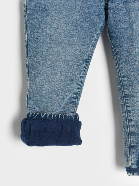 Sinsay Baby Boy's Blue Insulated Jeans With Elastic Waistband | Sinsay In Lebanon