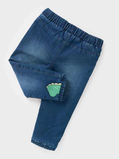 Sinsay Baby Boy's Navy Insulated Jeans With Elastic Waistband | Sinsay In Lebanon