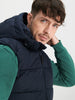 Sinsay Men's Navy Quilted Vest With Comfortable Hood | Sinsay In Lebanon