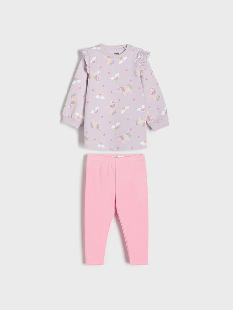 Sinsay Baby Girl's Purple/Pink Unicorn Set | Sinsay In Lebanon