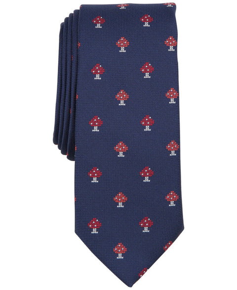 Bar III Men's Navy Bolivar Mushroom Printed Tie | Bar III In Lebanon